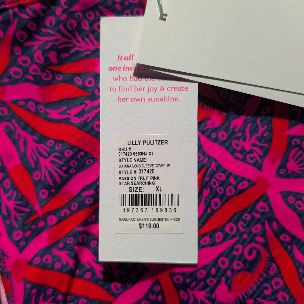 NWT XL Lilly Pulitzer Johanna long Sleeve Cover-up. - Picture 2 of 4